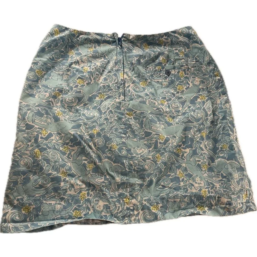 LILLY PULITZER Skirt Blue Monkey  Sz 4 - Picture 2 of 5